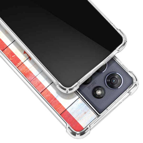 Canada Flag Light Wood Moto G Stylus 5G (2025) Clear Case